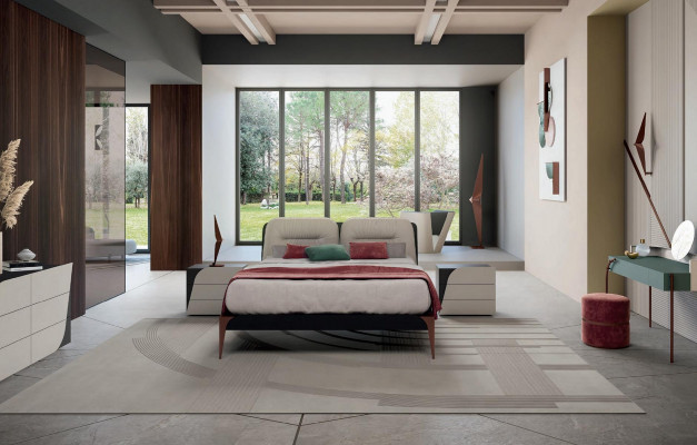 Łóżko Meble Podwójne łóżko Natural Wood Sypialnia Meble Design łóżko Włochy Luxury