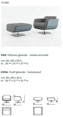 Fotel obrotowy Fotel Design Bizzotto Salon Włoskie Meble Relaks Krzesło Rozkładane