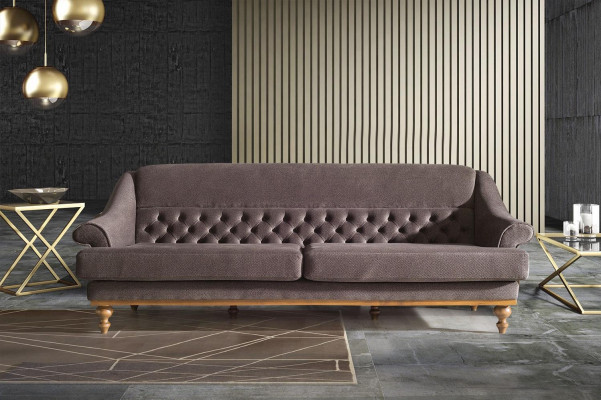 Nowoczesna sofa do salonu tapicerowana designerskie 3-miejsce siedzące sofy tekstylne