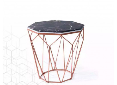 Stolik Salon Luksusowe Meble Materiał Czarny Metal Design