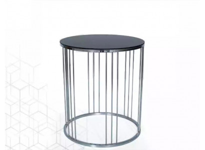 Stolik Meble do Salonu Materiał Stal nierdzewna Czarny Design Nowoczesny
