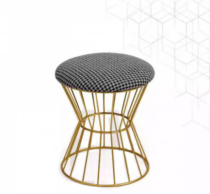 Podnóżek Stołek Cube Luxury Meble Design Style Lounge Club Materiał