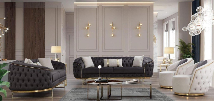 luksusowy Zestaw sofowy 4-częściowy 3+3+1+1 Siedziba sofa kanapy meble kanapa salon