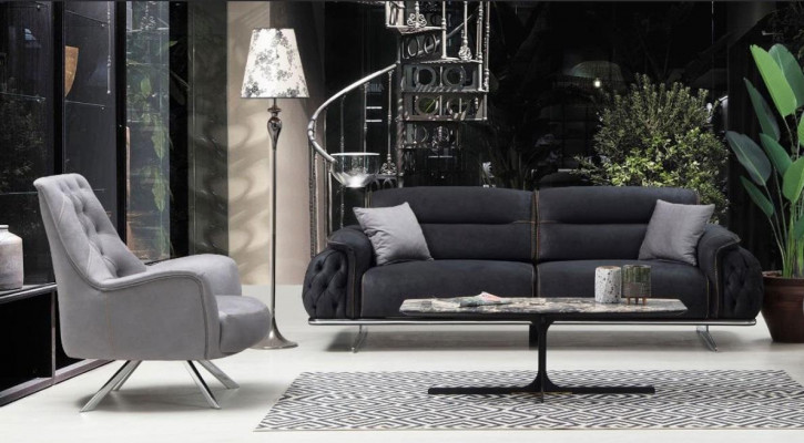 Zestaw Zestaw sofowy 3+1 miejsce do siedzenia Zestaw tapicerowany luksusowa 2-częściowa sofa do salonu meble