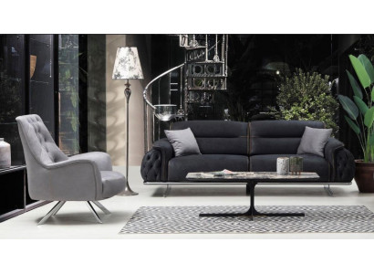 Zestaw Zestaw sofowy 3+1 miejsce do siedzenia Zestaw tapicerowany luksusowa 2-częściowa sofa do salonu meble