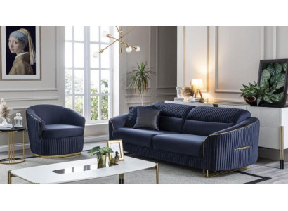 Zestaw sofowy 3+1 miejsce do siedzenia Meble Modern Set Design Sofa Nowość 2-częściowa. Materiałowa kanapa