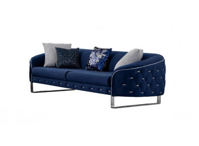 Designerska Sofa 3 miejsce do siedzenia Chesterfield Couch Podkładka Sofas Design Blue