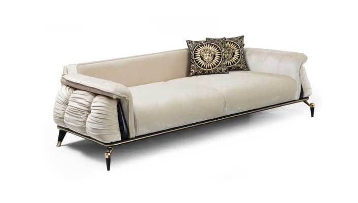 Stylowa Sofa 3 miejsce do siedzenia Salon Idealna Sofa Włókiennicza Podkładka Kanapy