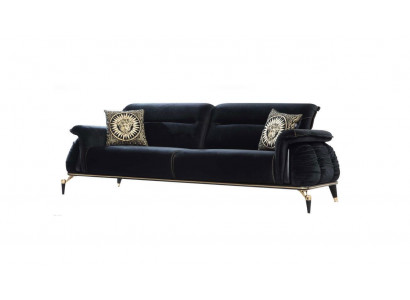 Sofa 3 miejsce do siedzenia Czarny Chesterfield Designer Meble Sofy do salonu Luxury