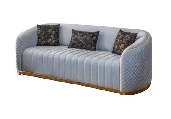 Sofa Luksusowy Salon Nowoczesny Trzyosobowy Meble Sofa 3 miejsce do siedzenia Drewno Włókiennicze