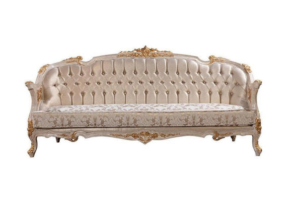 Luksusowy Zestaw Sofowy Chesterfield 3+1-osobowa Klasyczna Sofa Barokowa Podkładka Siedziba
