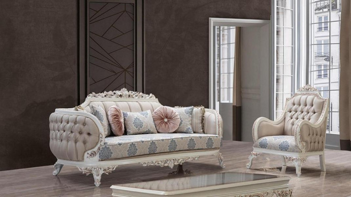 Chesterfield 3 miejsce siedzące Designerska Sofa Luksusowa Podkładka Sofy Kanapy Materiał Włókienniczy Nowy