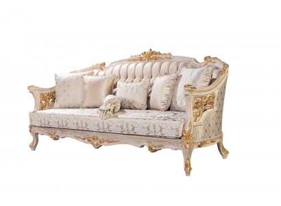 Chesterfield 3 miejsce siedzące Designerska Sofa Luksusowa Podkładka Sofy Kanapy Materiał Włókienniczy Nowy
