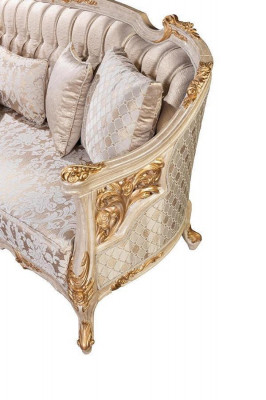 Chesterfield 3 miejsce siedzące Designerska Sofa Luksusowa Podkładka Sofy Kanapy Materiał Włókienniczy Nowy
