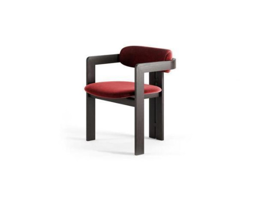 Luksusowa jadalnia Red Krzesło z ramą drewnianą designerska Podkładka jednomiejscowa Włókienniczy