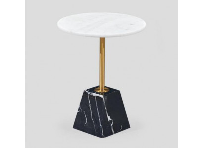 Designerski Stolik Okrągły Luksusowe Marmurowe Stoliki boczne Stylowe Meble