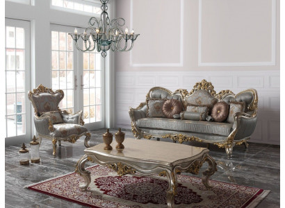 Luksusowy Zestaw Sofowy Kompletny Zestaw Sof Szara Sofa Tapicerowana Sofa Tkaninowa