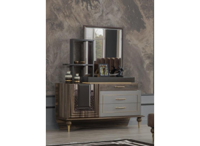 Toaletka Stół konsolowy Luxury Meble Brown Design Drewno Konsole Nowe