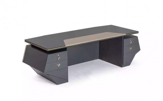 Luksusowe biurko gabinetowe Tabela xxl 260x100 Designerskie meble Nowoczesne stoły