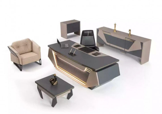 Luksusowe biurko gabinetowe Tabela xxl 260x100 Designerskie meble Nowoczesne stoły