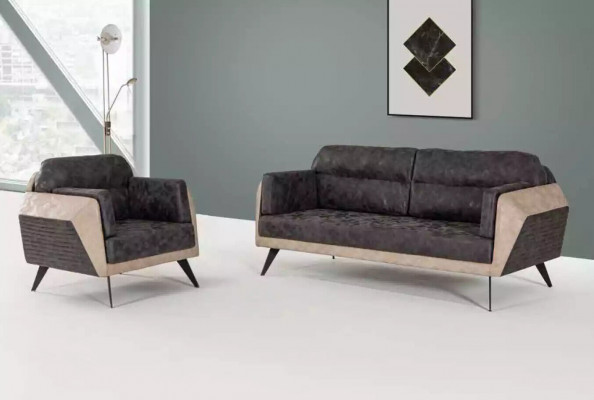 Nowoczesny Zestaw sofowy trzyosobowa kanapa Fotel Meble z tkaniny nowy design 3+1