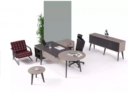 Nowoczesny zestaw biurowy Gabinet Kompletne designerskie meble Biurko