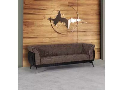 Brązowa trzyosobowa sofa do nauki Luksusowa designerska kanapa biurowa