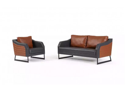 Zestaw biurowy sofowy dwumiejscowy Fotel luksusowy komplet wypoczynkowy designerski komplet wypoczynkowy