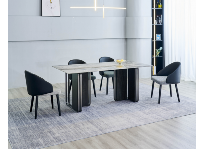 Noble jadalnia Meble Designerska jadalnia Tabela 6x sztuczna skóra Krzesła 7 sztuk