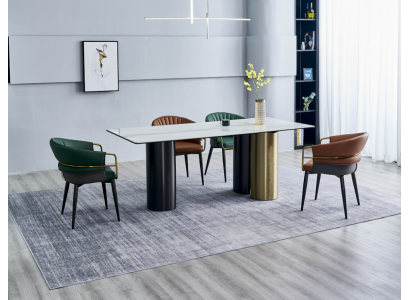 Stylowa grupa jadalniana designerska Stół obiadowy luksusowa grupa wypoczynkowa 6x Krzesła 7 sztuk