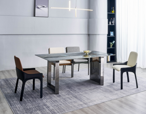 jadalnia designerski zestaw 6x Krzesła zestaw do jadalni jadalnia grupa 7-częściowy zestaw