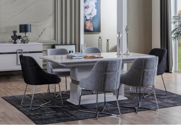 Ekskluzywny zestaw do jadalni nigdy nie jest na 7 sztuk. Stół obiadowy I 6x Krzesła nowy