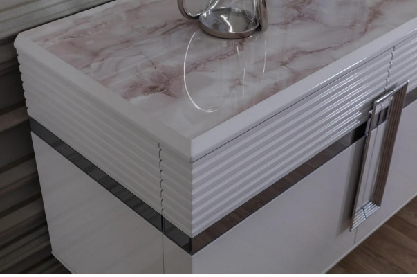 Nowatorski zestaw do jadalni występuje w wersji 3-częściowej. Nowoczesne Kredensy I 2x Lustro