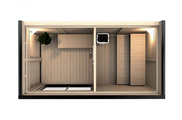 Sauna Drewno Sauna sucha Woodpro Sauna ogrodowa drewniana Sauna zewnętrzna Domek