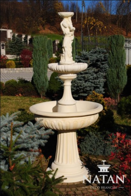 Fontanna ogrodowa Fontanna do stawu 199cm Kamienna fontanna Fontaine ogrodowa Fontaine Nowość