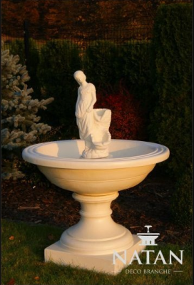 Fontanna ogrodowa Fontanna do stawu 136cm Kamienna fontanna Fontanna ogrodowa Fontaine Nowość