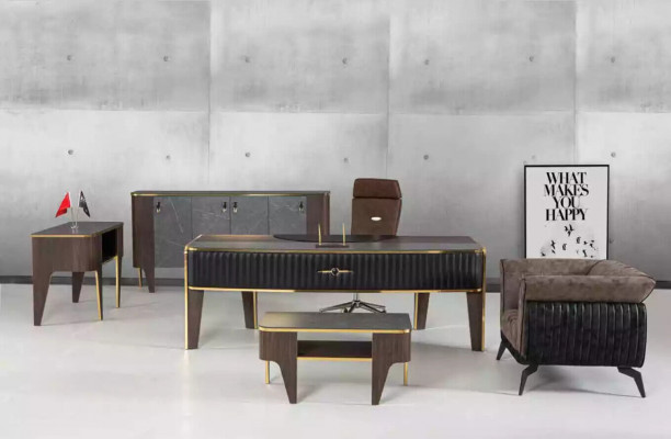 Biurko z szufladami, meble do gabinetu Tabela Luxury Office 220x95