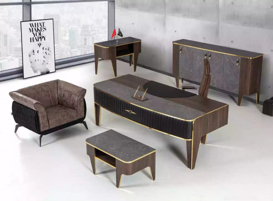 Biurko z szufladami, meble do gabinetu Tabela Luxury Office 220x95