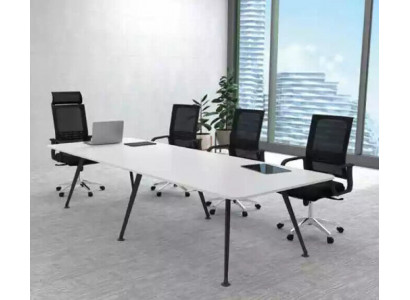 Biały stół konferencyjny Stół konferencyjny w stylu wyposażenia gabinetu