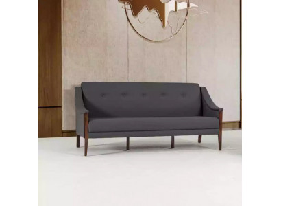 Ciemnoszara designerska sofa trzyosobowa Meble tapicerowane meble biurowe