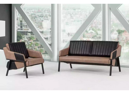 Designerski Beżowy Zestaw sofowy dwumiejscowy Fotel Couch Ustawić Podkładkę 2+1
