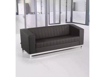 Nowoczesna trzyosobowa kanapa tapicerowana w kolorze czarnym Study Meble Luxury