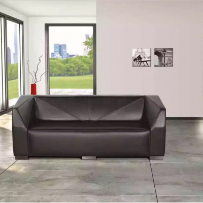 Czarna trzyosobowa sofa do gabinetu Włókienniczy kanapa luksusowa designerska sofa