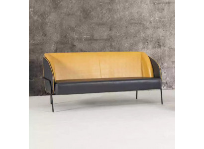 Nowoczesna sztuczna skóra Sofa 3 miejsce do siedzenia Gabinet Włókienniczy Podkładka Meble Design