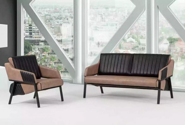 Meble biurowe Luksusowa Sofa 2 miejsce do siedzenia Nowoczesna Kanapa Gabinet Nowość