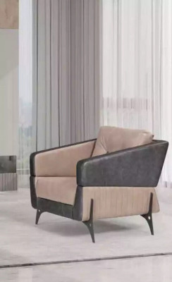 Beżowy Fotel Study Włókienniczy Meble Luksusowy Fotel Siedziba Tapicerowany Fotel