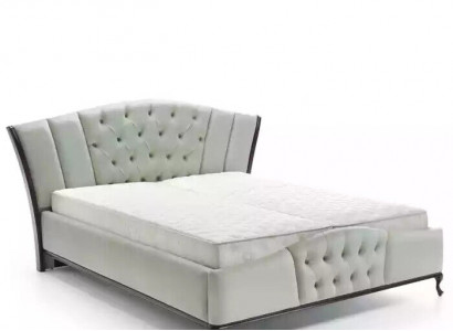 Łóżko Podkładka Design Luksusowe Dwuosobowe łóżko Hotelowe Chesterfield Drewno Meble Nowe