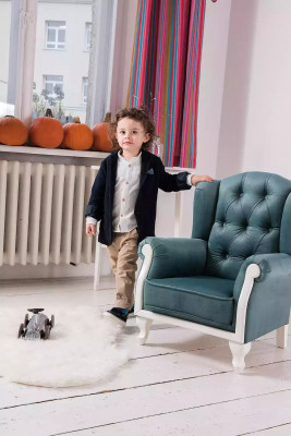 Fotel dziecięcy Miękkie designerskie oparcie Krzesło Podkładka Sofa 1 miejsce do siedzenia