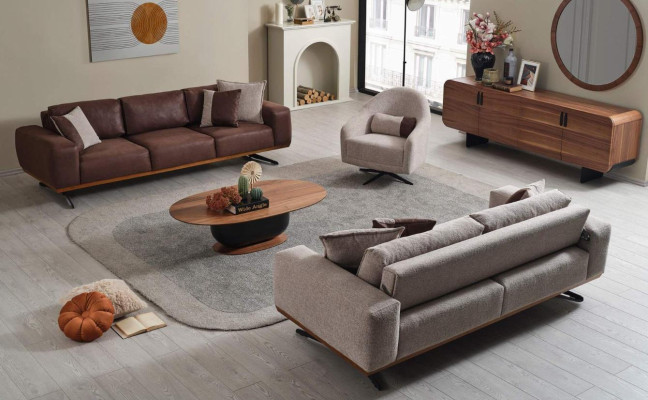 Luksusowy Zestaw sofowy 4+3+1 miejsce do siedzenia Nowoczesne Meble Couch Zestaw Sof do Salonu