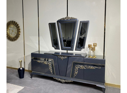 Kredens Modern Kredens Kredens Szafa z 3 Lustro Storage Space Baroque